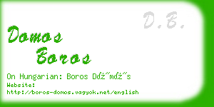 domos boros business card
